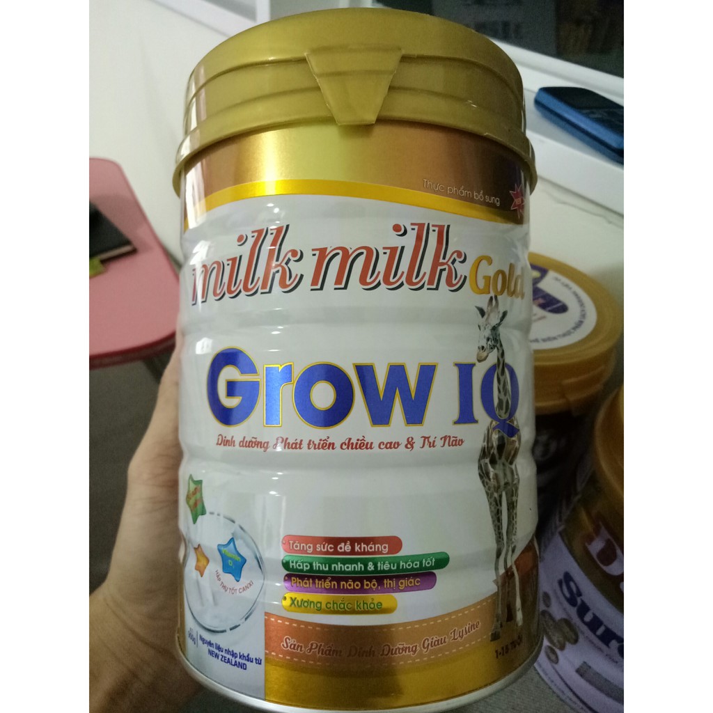 Sữa Milkmilkgold Grow IQ phát triển chiều cao và trí não loại 900gr