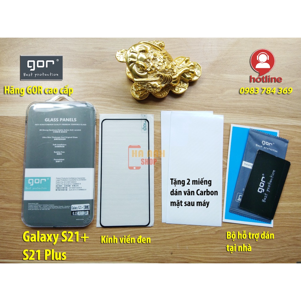 Kính Cường Lực Samsung S21/S21+/S21 plus Full viền đen theo máy hãng GOR cao cấp
