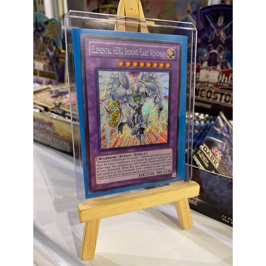 Lá bài thẻ bài Yugioh Elemental HERO Shining Flare Wingman – Secret Rare - Tặng bọc bài nhựa bảo quản