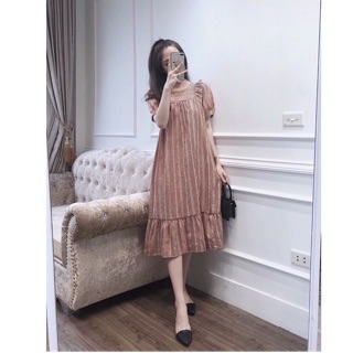 Đầm bầu,váy bầu đẹp dáng dài suông
