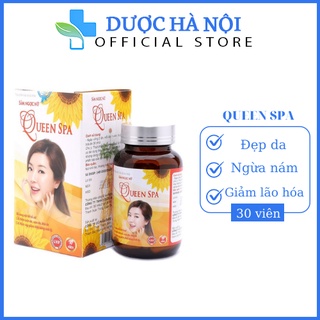 Viên uống đẹp da Sâm tố nữ Queen Spa  trắng da giảm lão hóa , ngừa nám tàn nhang hộp 30 viên