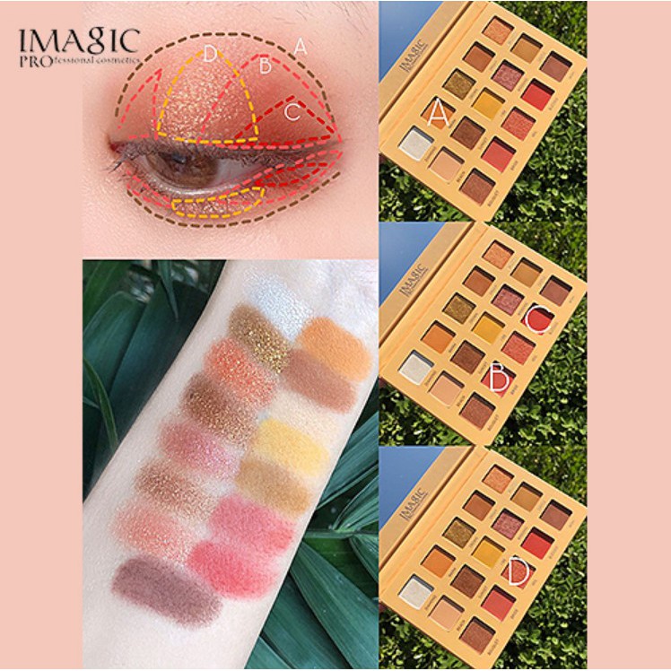 Bảng phấn mắt IMAGIC 15 màu chống thấm nước lâu trôi 153g | BigBuy360 - bigbuy360.vn