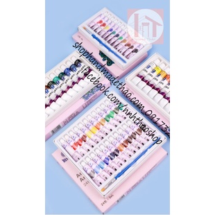 Màu acrylic hộp nhỏ 12 / 24 màu kèm cọ vẽ