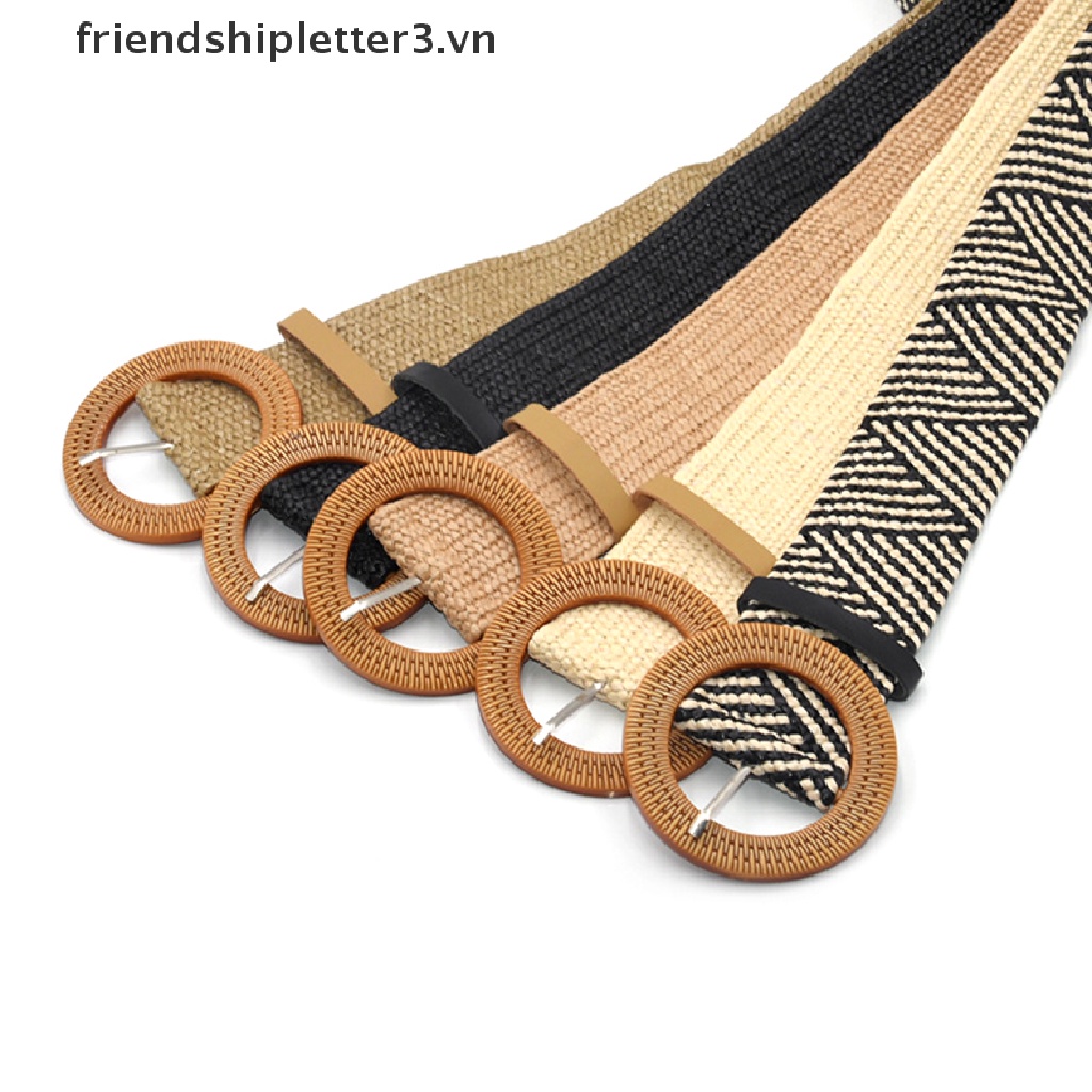 Thắt Lưng Nữ Khóa Tròn Phong Cách boho Cổ Điển
