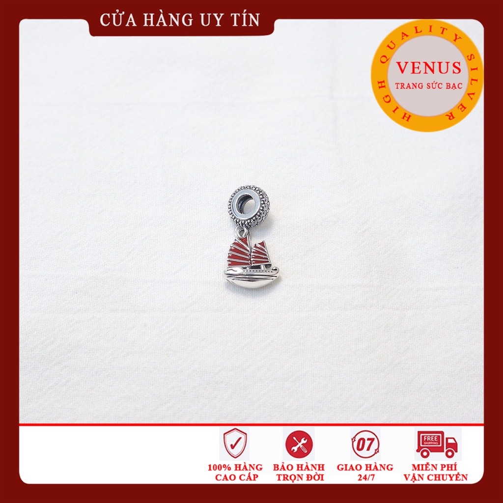Hạt charm thuyền buồm đỏ- Msp158