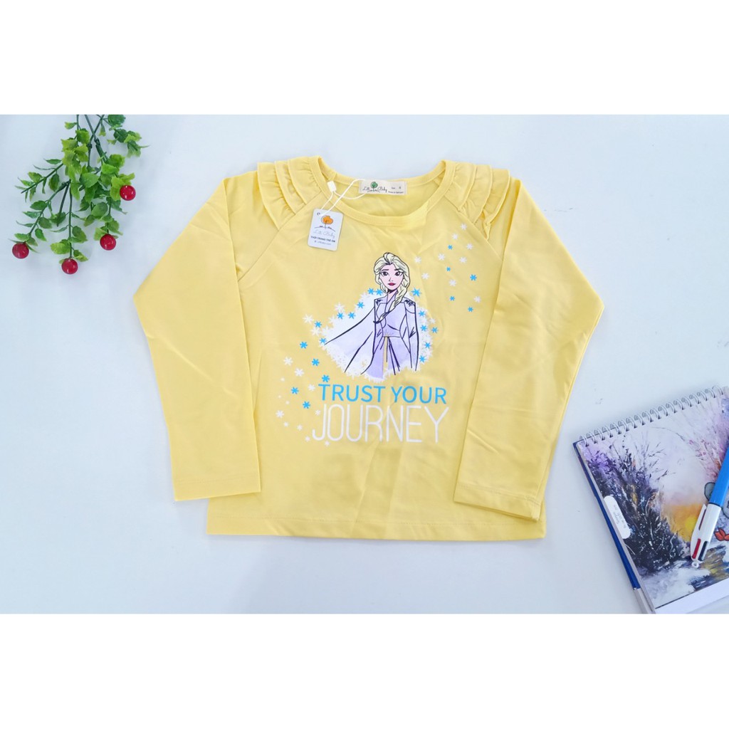 Áo Cotton Thu Đông Hình Elsa LITIBABY Thời trang trẻ em dành cho bé gái size 3-10 tuổi. Mã VT00483
