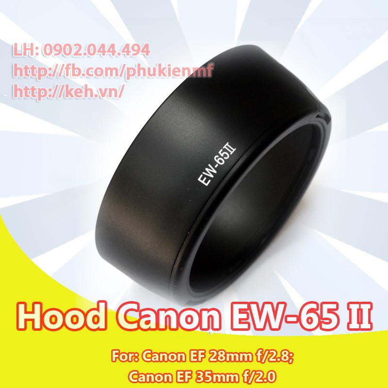 Loa che nắng EW65 II / Hood EW-65 II cho lens Canon EF 28f2.8, EF 35f2.0