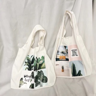 Túi tote in hình quai tròn