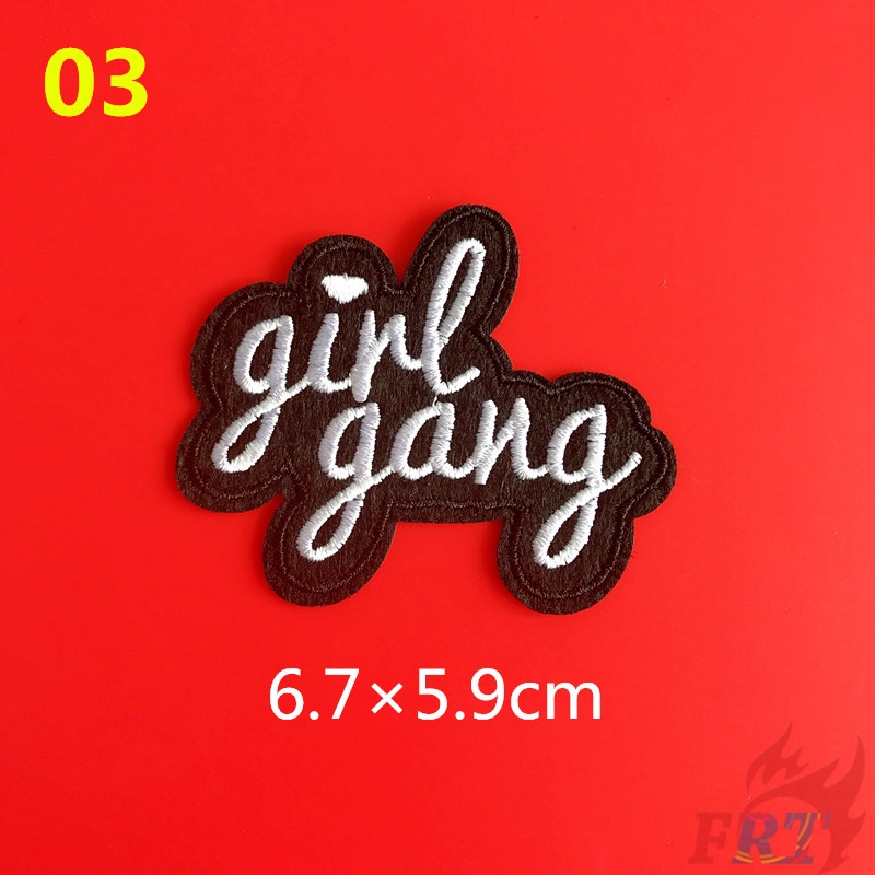 Set 1 / 3 Miếng Vá Nhiệt Dùng Trang Trí Áo Quần（☸ Fashion Brand - Girl Gang Patch ☸）