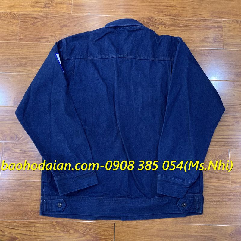 Áo jean điện lực may kèm logo EVN