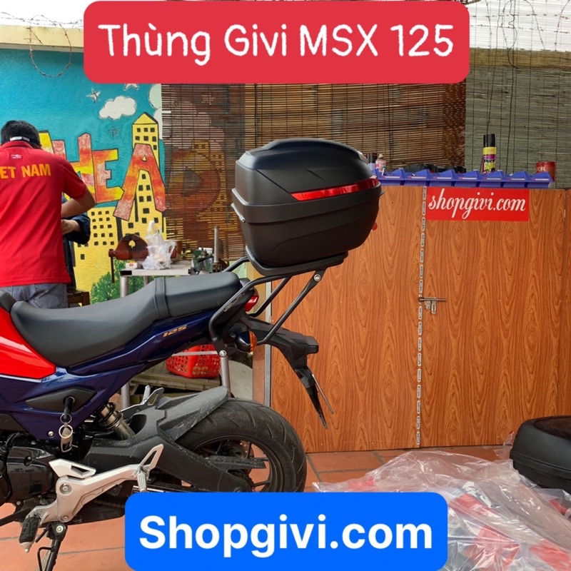 Thùng Givi xe MSX 125 và baga Givi chính hãng