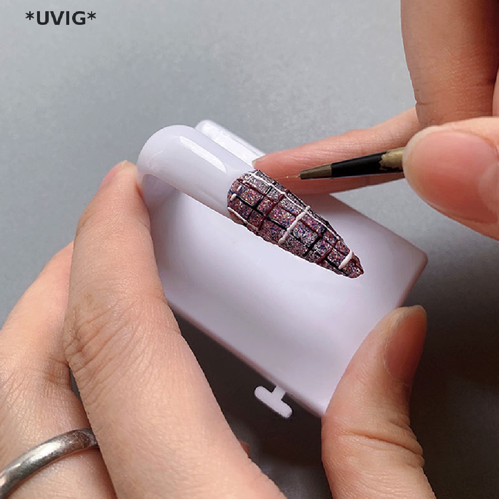 [[UVIG]] 5Pcs/set False Finger Nail Model Nail Holder Practice Display Nail Art Tool [Hot Sell]