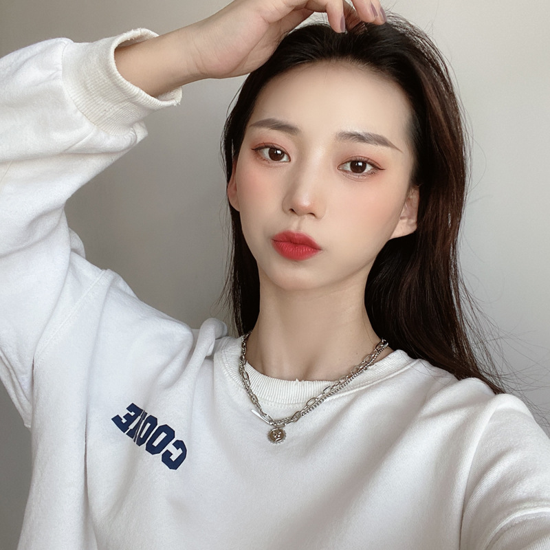 Dây chuyền hai vòng mặt họa tiết đầu người độc đáo thời trang 22802