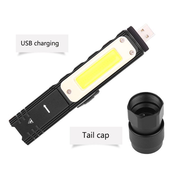 Đèn LED Cầm Tay, Cổng Sạc USB, Đèn XPG+COB, 5 Chế Độ Sáng, Thích Hợp Dùng Đi Cắm Trại, Trường Hợp Khẩn Cấp