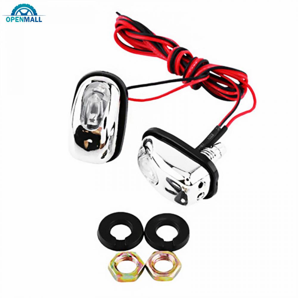 2 Vòi Phun Nước Rửa Kính Chắn Gió Có Đèn LED Cho Xe Hơi