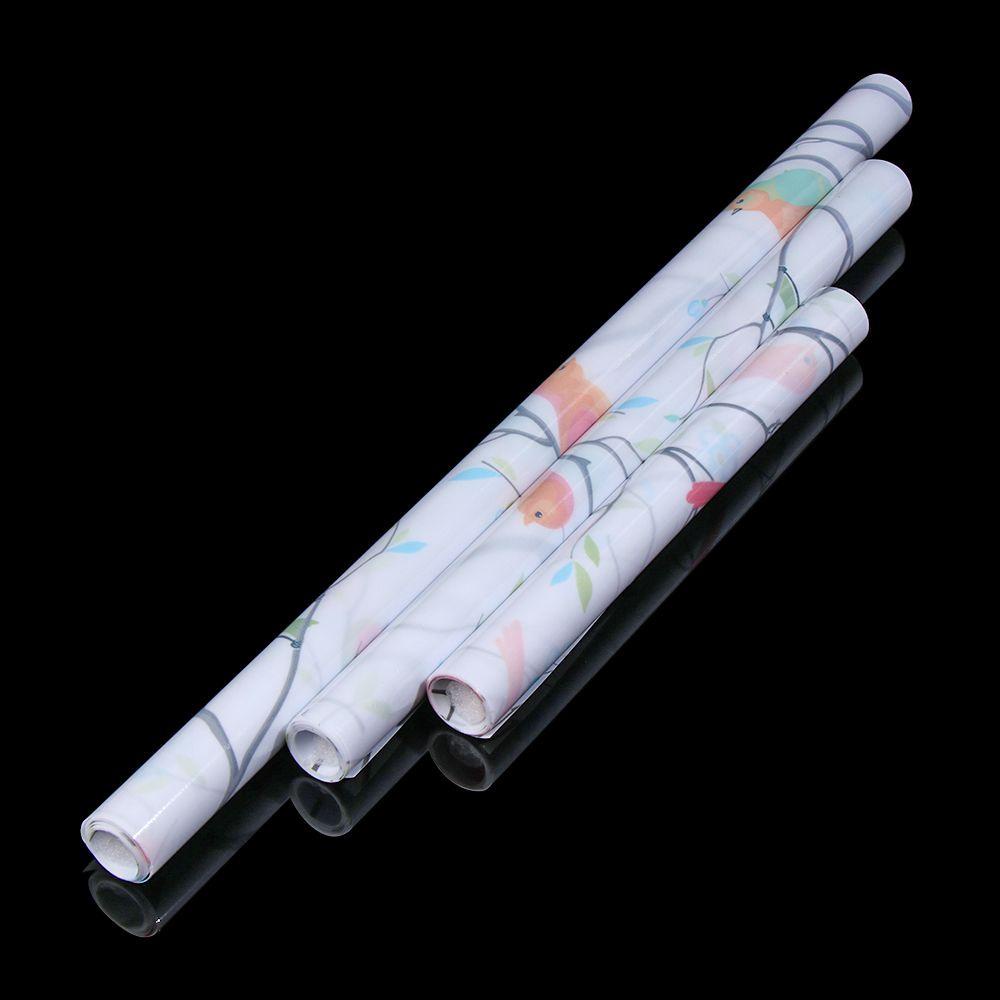 LONTIME Miếng Dán Cửa Sổ Tĩnh Điện Chống Tia Uv Hình Chú Chim Nhánh Cây 3D