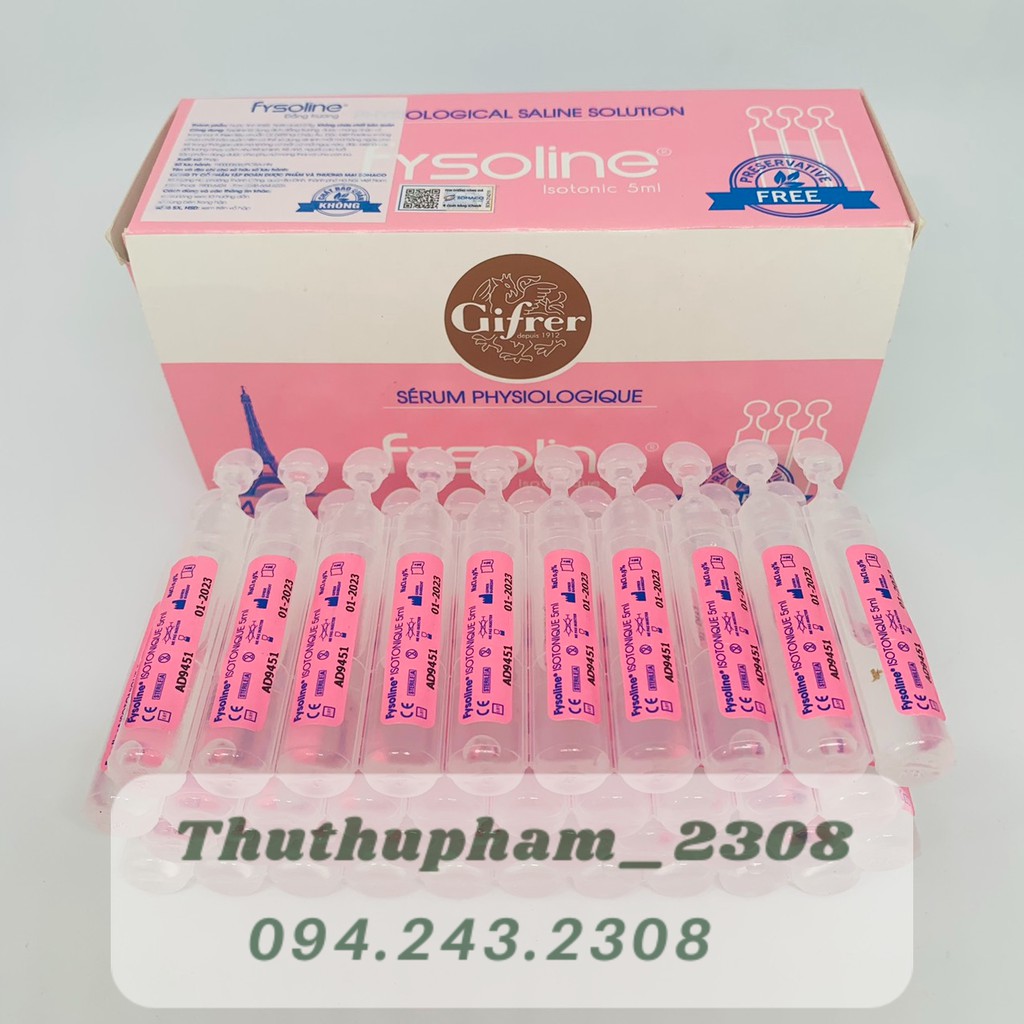 Nước muối sinh lý flysoline Hộp 40 ống 5ml