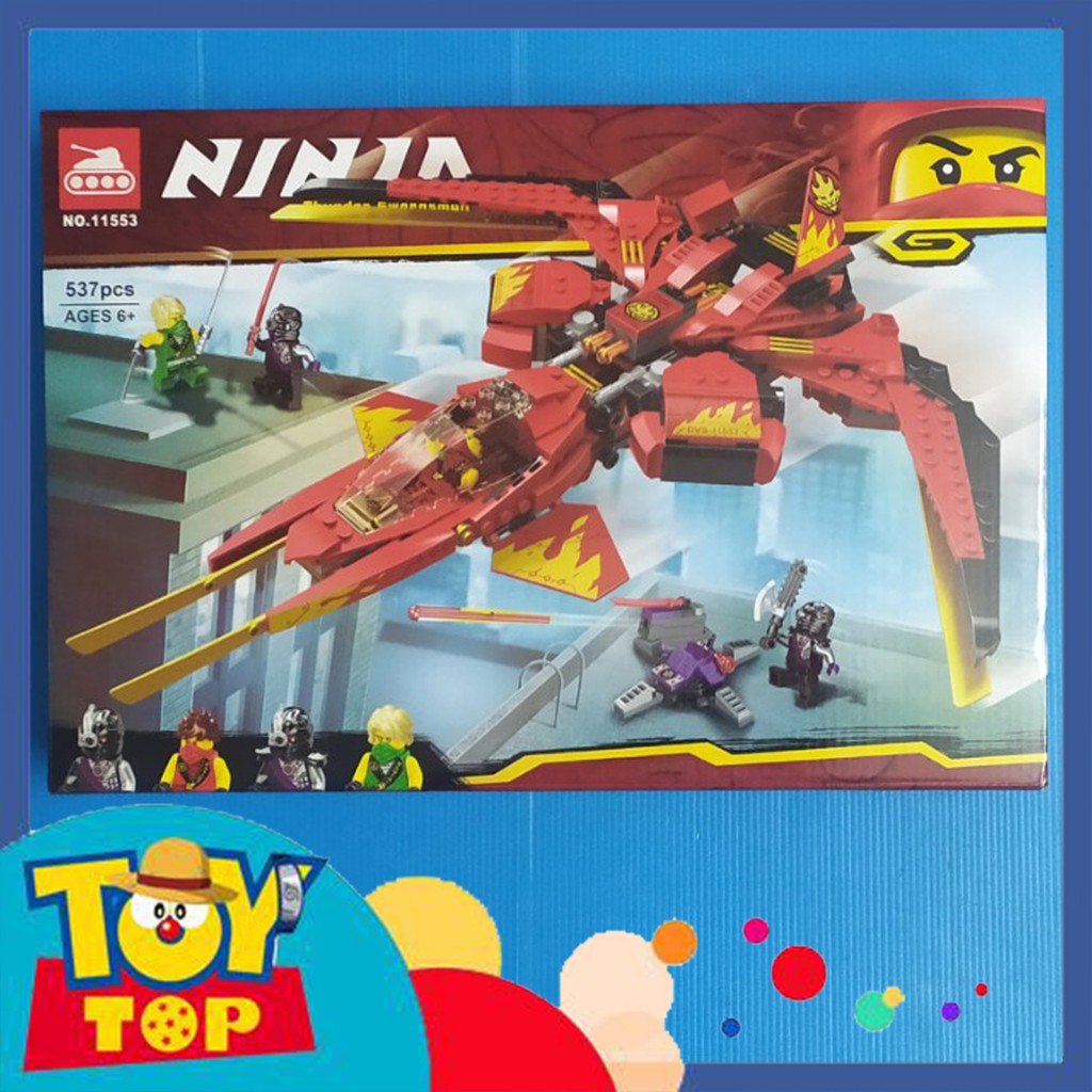 Đồ chơi lắp ráp ninjago máy bay tiêm kích Kai Lloyd chiến đấu Nindroid xếp hình Bla Tank 11553 / ZM4027 mô phỏng 71704
