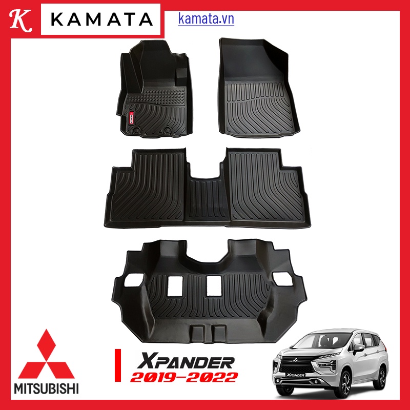 Thảm lót sàn ô tô 3D Mitsubishi Xpander 2018 - 2022 TPE đúc nguyên khối