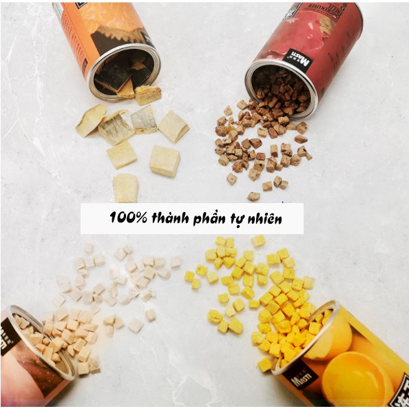 Cá hồi sấy khô cho chó, mèo, hamster - Thức ăn đông khô cá hồi Masti cho mèo, chó hộp 80g