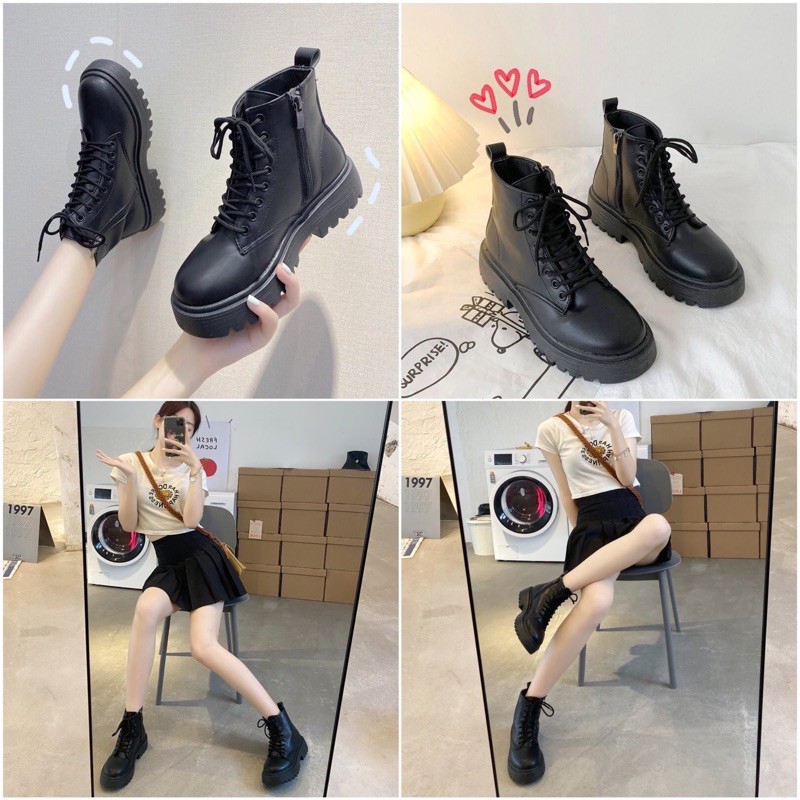 Boot cao cổ đen siêu cool sale shock | BigBuy360 - bigbuy360.vn