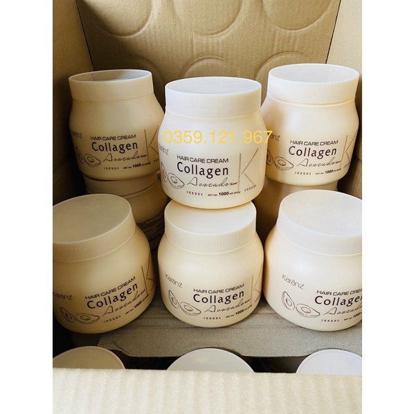 Hấp dầu ủ tóc Kazan Bơ 1000ml, hũ siêu to siêu tiết kiệm