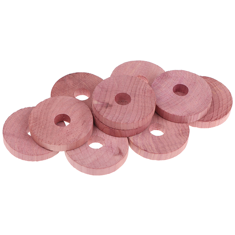 Blowgentlyflower 10Pcs Cedar Wood Cedar Ring Wardrobe Pure Insect Repellent Camphor Moth Ball BGF