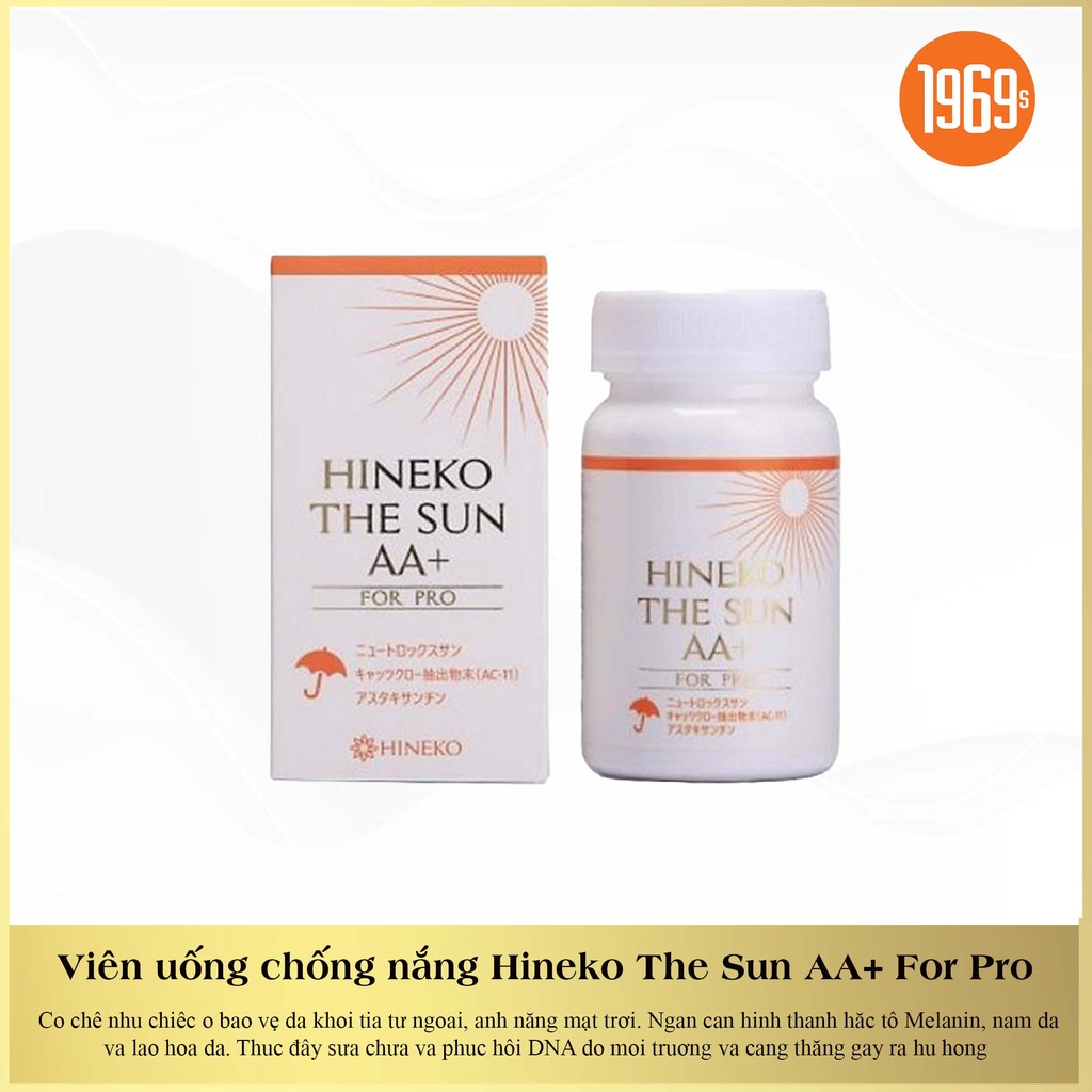 Viên uống chống nắng Hineko The Sun AA+ For Pro Nhật Bản Hộp 30 viên