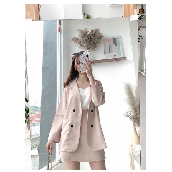 Áo blazer túi nắp 2 lớp màu lạ hàng loại 1