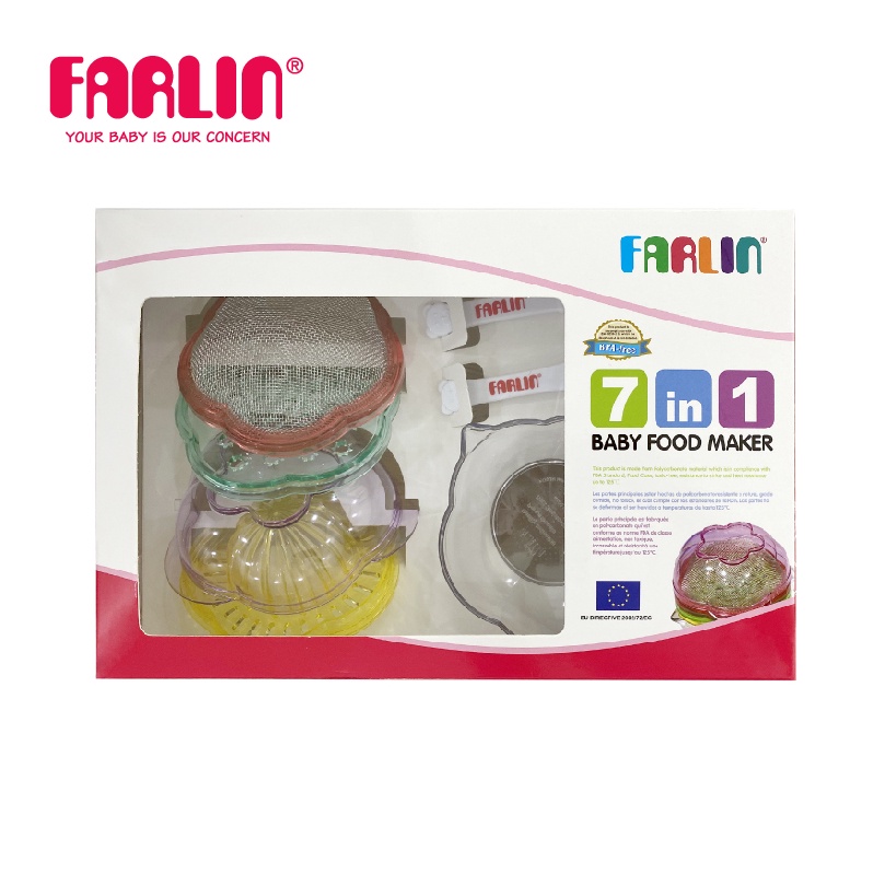 Bộ Dụng Cụ Chế Biến Thức Ăn Dặm 7 In 1 FARLIN - Hàng xả kho