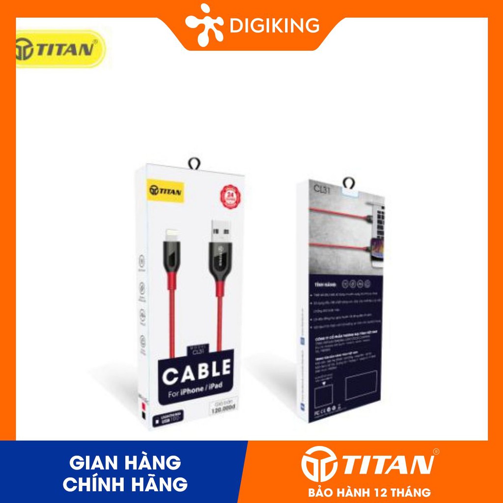 Cáp iPhone TITAN  CL31  dây dù 1m