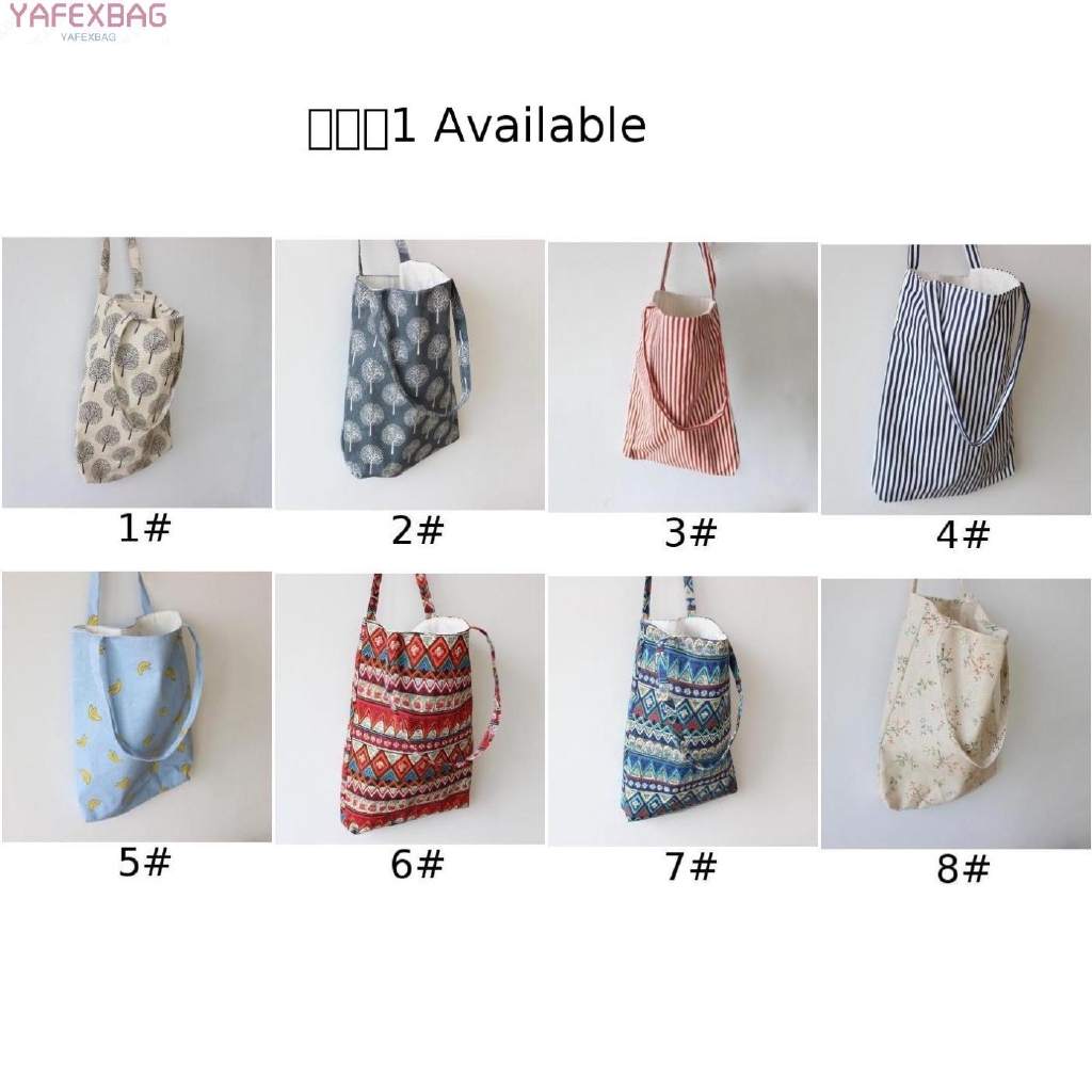 Túi xách nữ vải lanh cotton in hoa xinh xắn