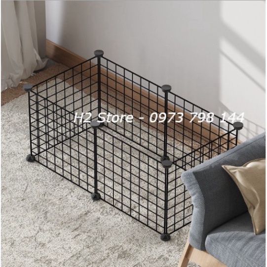 BỘ CHUỒNG QUÂY THÚ CƯNG 6 TẤM LƯỚI 35X35cm (Nhiều màu)