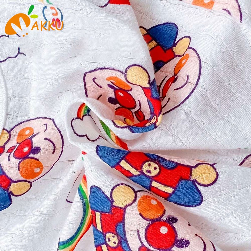 Chăn Hai Mặt Vải Cotton Thoáng Khí In Hoạt Hình Dễ Thương Cho Bé