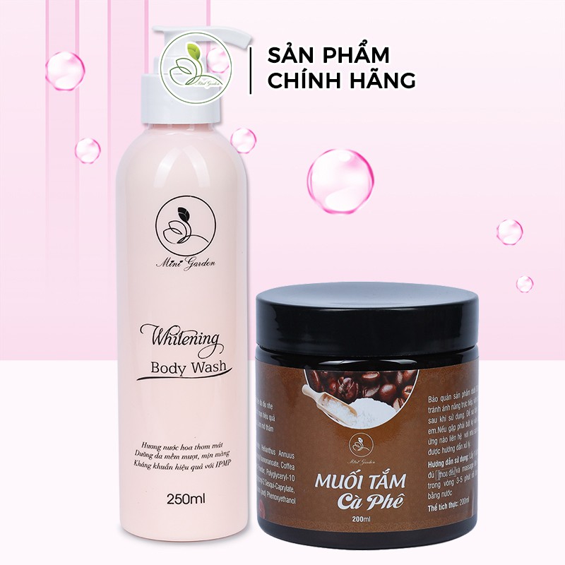 [NEW] Bộ Chăm Sóc Da Minigraden (Muối Tắm Cà Phê 200gam + Sữa Tắm Men Bia 250ML) PV1017