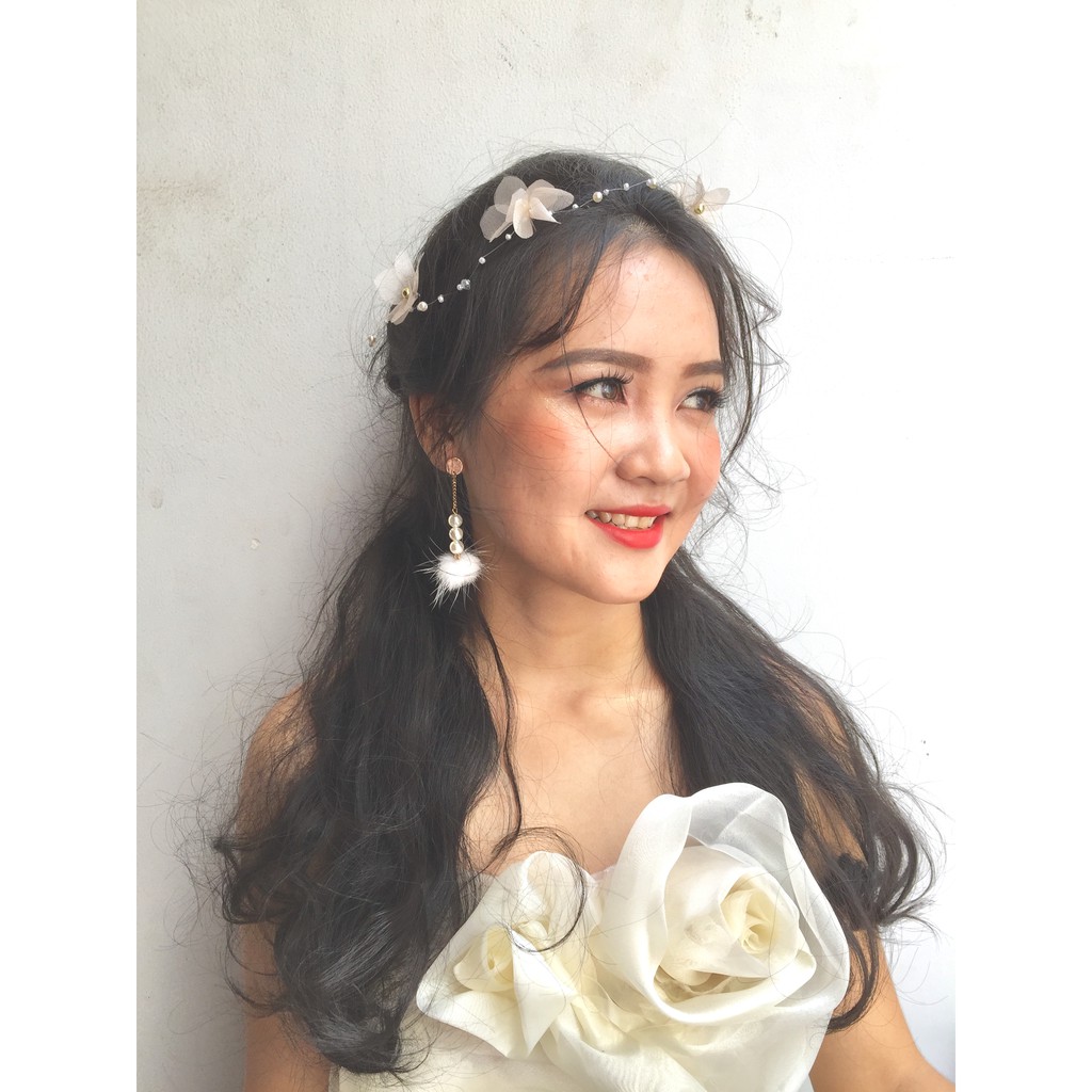 🎀 Dây hoa voan cài tóc cô dâu ✨