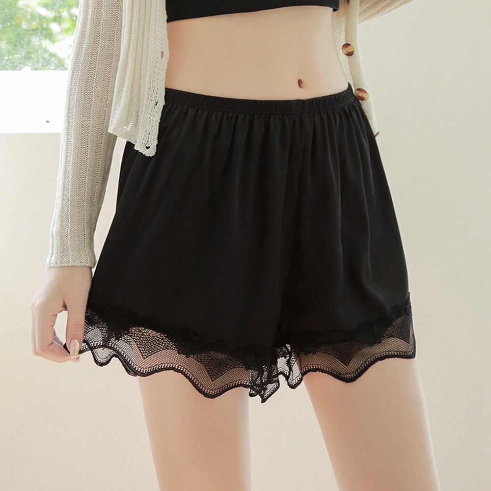 Quần Short Mặc Trong Đầm Vải Polyester Phối Ren Thời Trang Mùa Hè Thoải Mái Cho Nữ