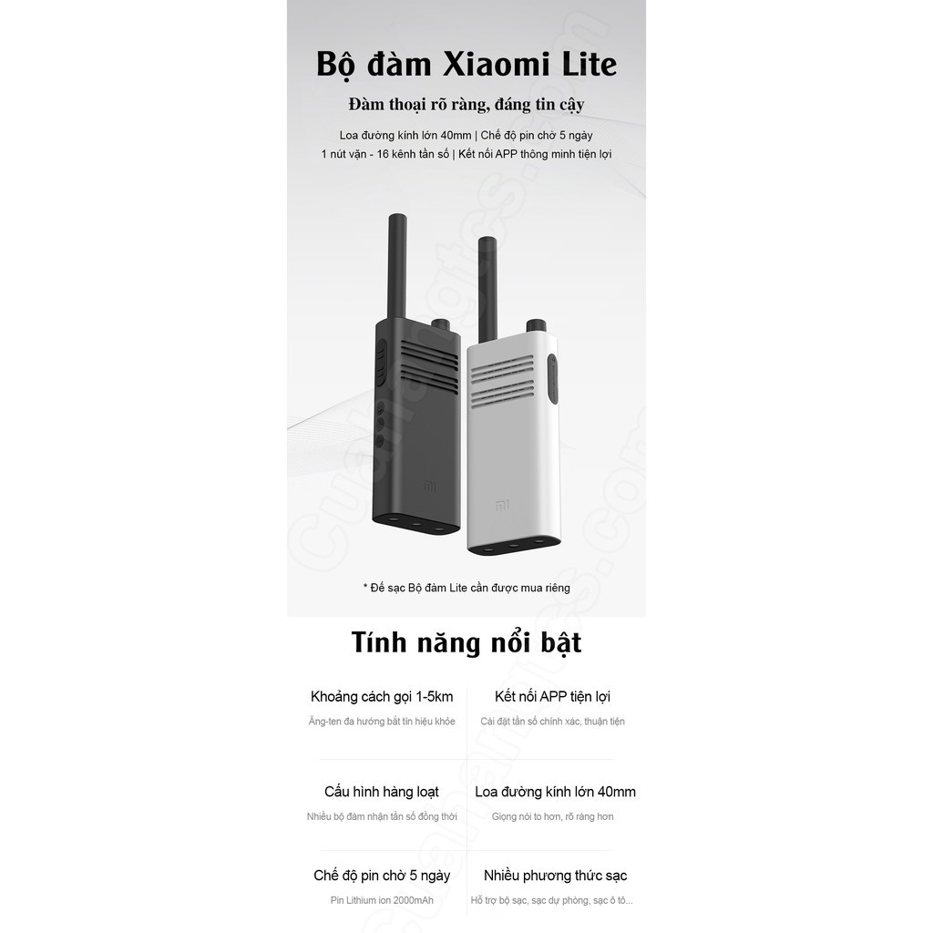 Bộ đàm Xiaomi Walkie Talkie Lite - Bộ đàm cầm tay Xiaomi Walkie Talkie 95