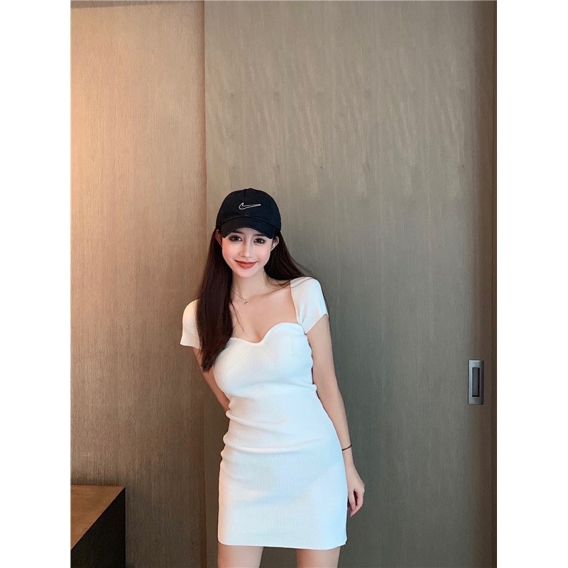 Váy Body Cổ Vuông Đầm Dáng Ôm-Hàng Loại 1-V05 | BigBuy360 - bigbuy360.vn