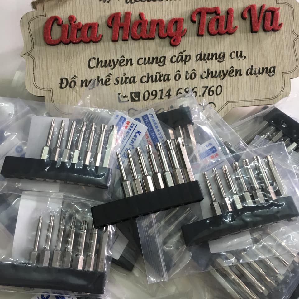 Bộ 7 mũi hoa dâu 5 cạnh, có lỗ THÉP CỨNG (KÈM ẢNH VIDEO)