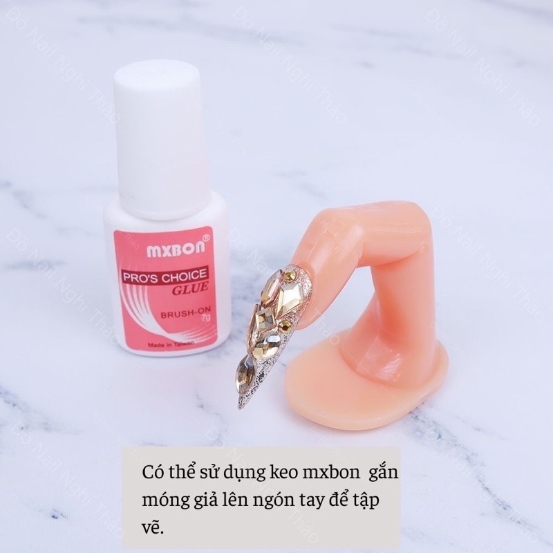 Ngón tay giả học làm nail, tập vẽ gel đắp móng chuyên dụng