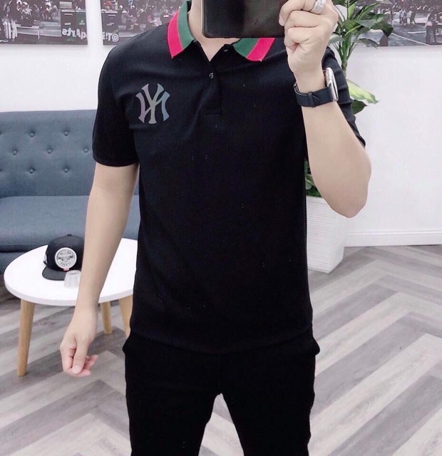 Áo thun cổ trụ cao cấp thêu logo nổi bật(chất thun cotton 100%) | BigBuy360 - bigbuy360.vn