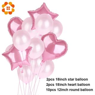 Set 14 Bong Bóng 12 "18" Trang Trí Tiệc