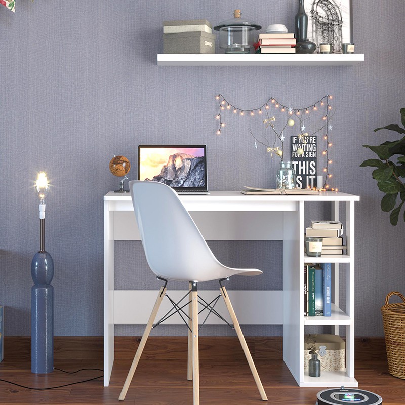 [FREESHIP❤️] Bàn học, Bàn Làm Việc Kết Hợp Kệ Sách thông minh, có 3 ngăn bên cạnh