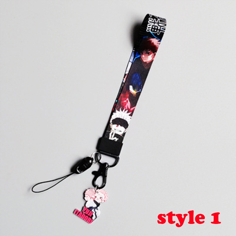 Dây đeo điện thoại/ thẻ ID/ chìa khóa in hình Anime Jujutsu Kaisen kiểu dáng đẹp mắt DIY