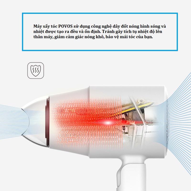 Máy sấy tóc POVOS - PH1921 công suất 1200W