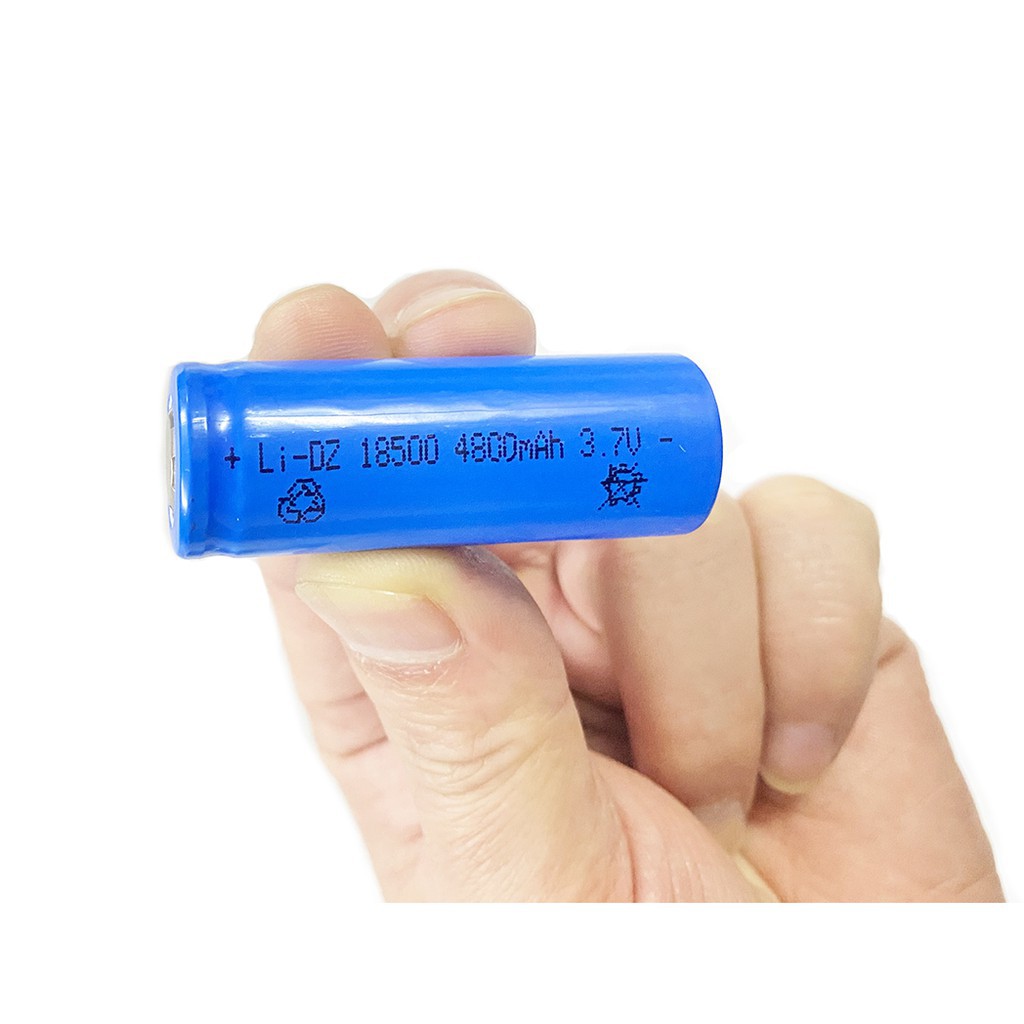 Pin 18500 - 3800mAh 3.7v - Lithium Ion, pin sạc nhiều lần (1 viên) cho Đèn laze, máy ảnh, quạt mini, đèn pin