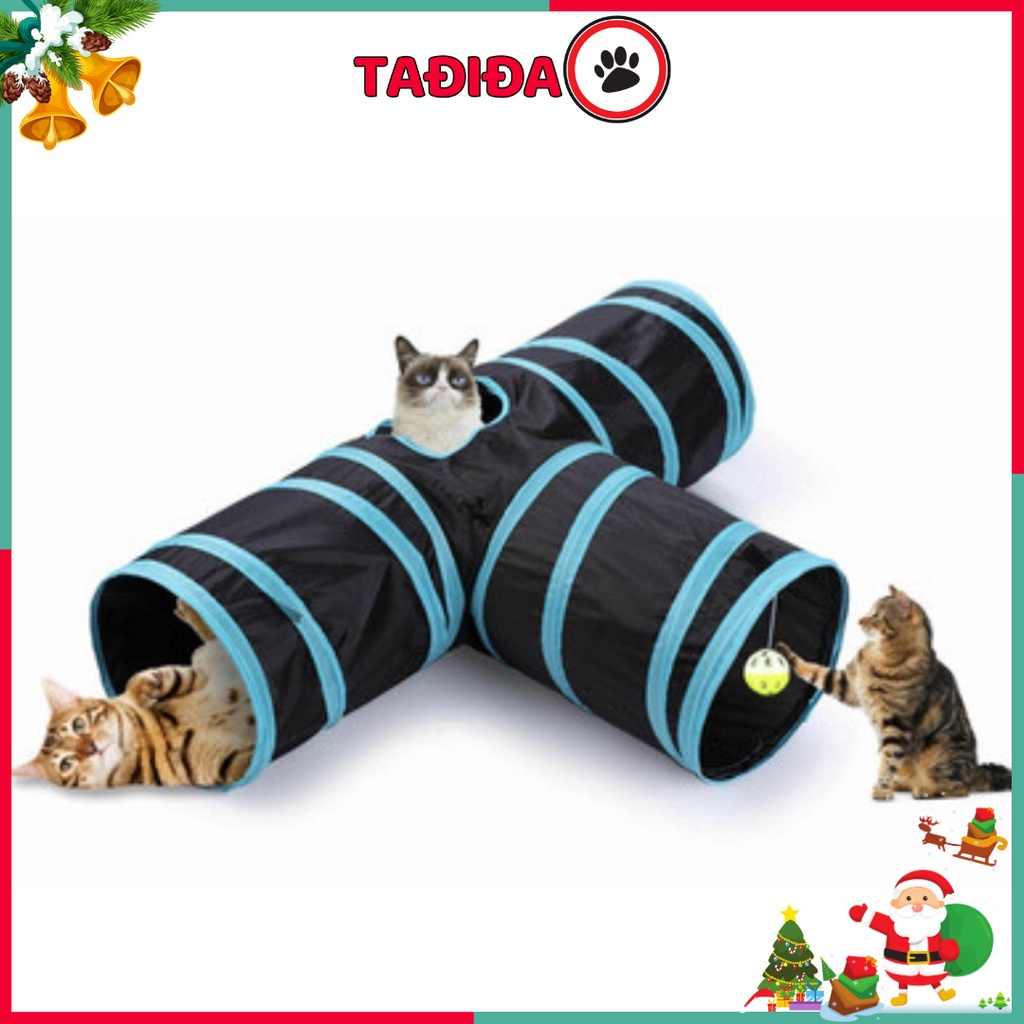 Đồ chơi cho Chó Mèo Thú Cưng Đường Hầm vui nhộn có thể xếp gọn - Tadida Pet