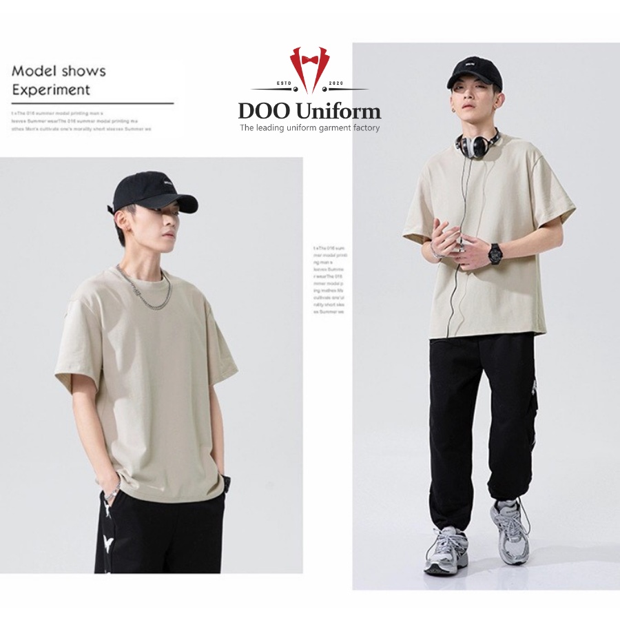 [DOO T-SHIRT] Áo Thun Màu Da Uniex Nam (Cotton 65/35)