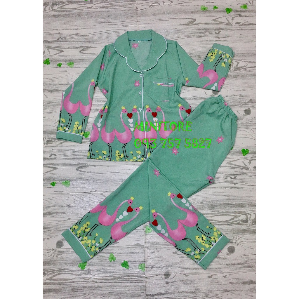 [ẢNH THẬT]Bộ PIJAMA Kate lụa Thái siêu mịn mát FULL SIZE không nhăn không xù đường may kỹ bao đổi trả nhiều màu họa tiết